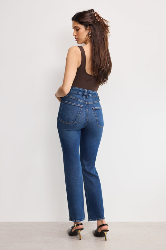 SOFT TECH GOOD CURVE STRAIGHT JEANS | INDIGO989