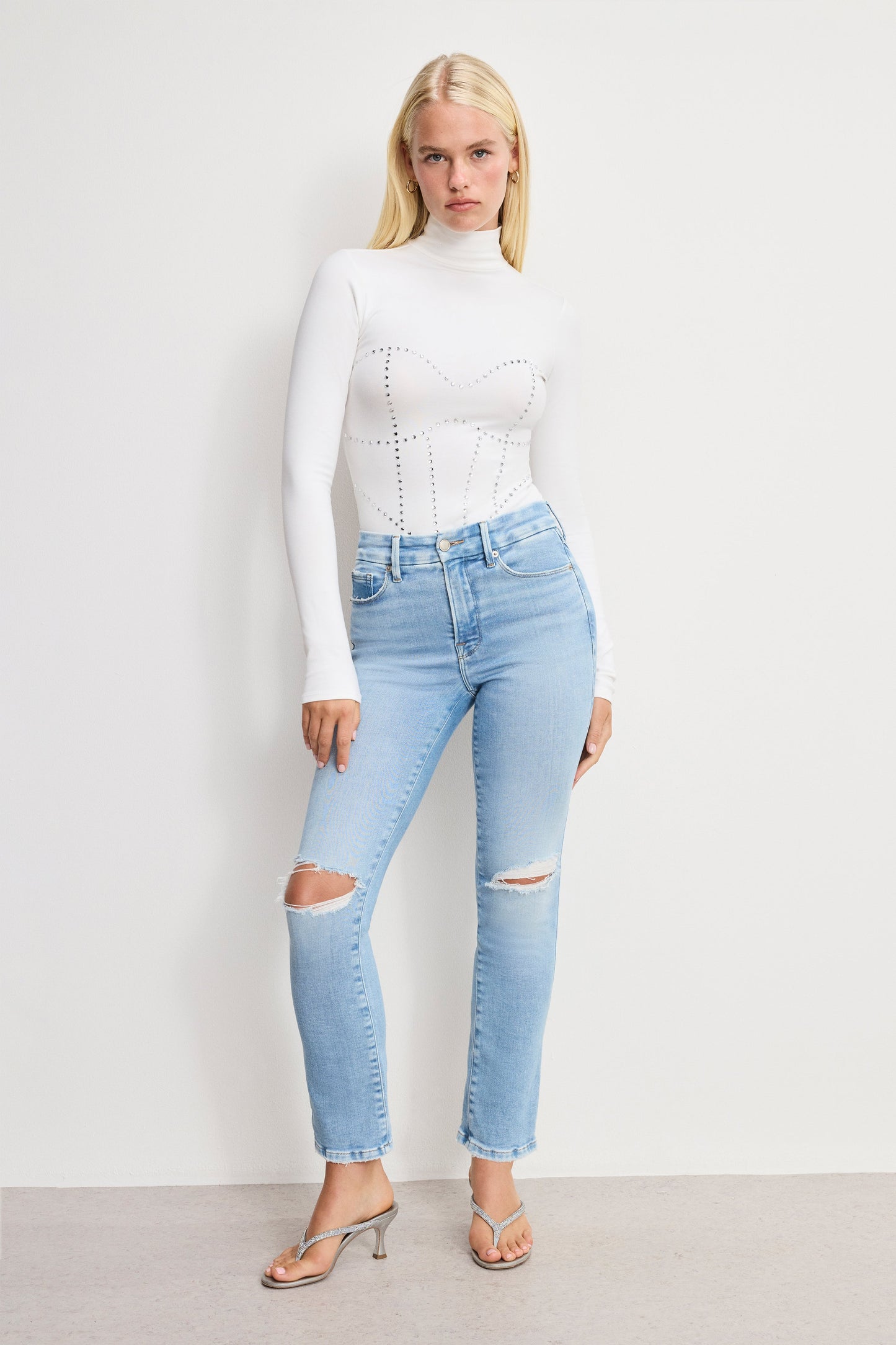 DOLLY CRYSTAL CORSET BODYSUIT | WHITE001