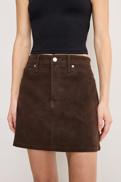 BETTER THAN SUEDE GOOD 90S MINI SKIRT | CACAO