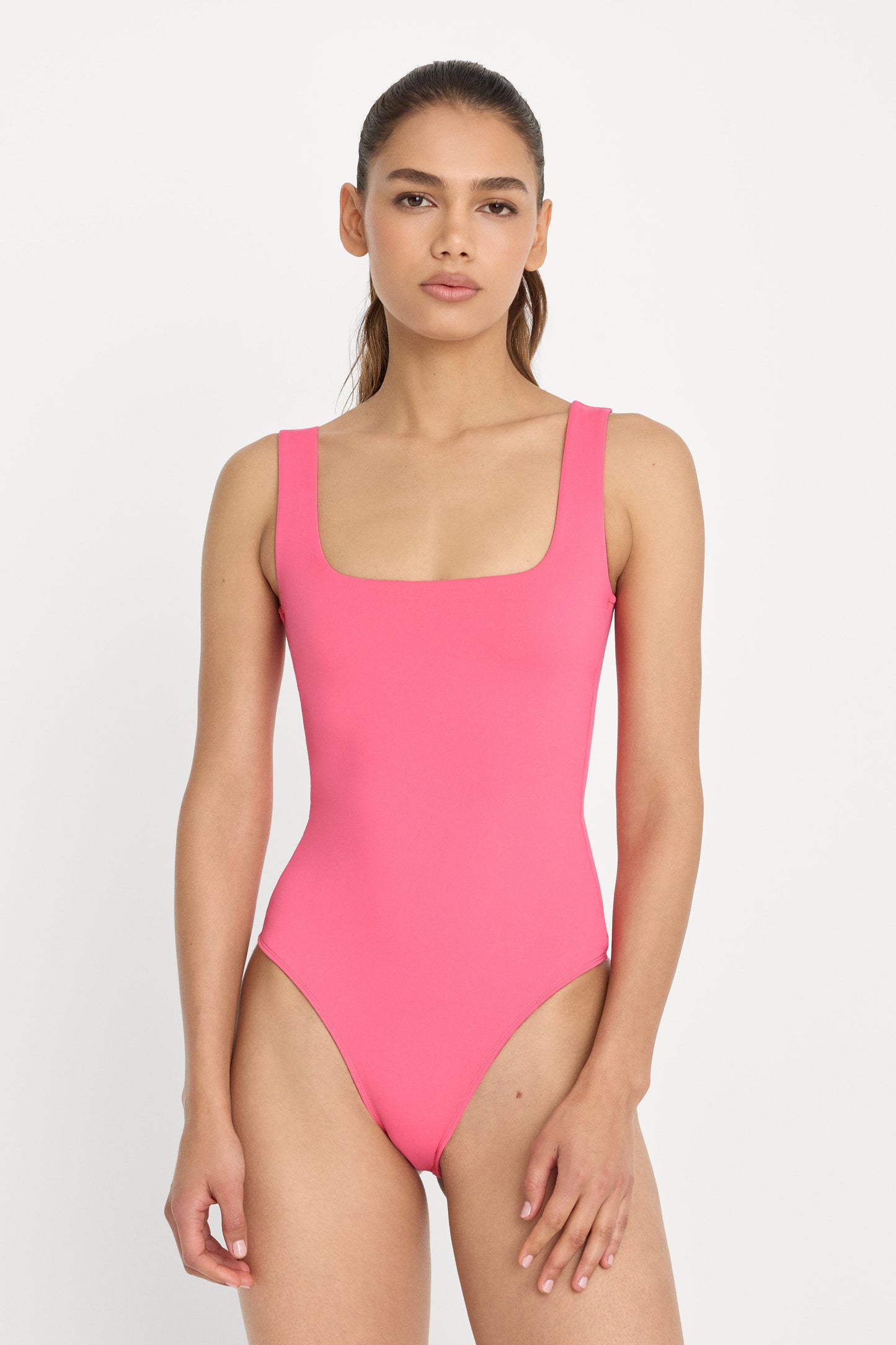 SCULPTING MODERN TANK BODYSUIT | STRAWBERRY PINK