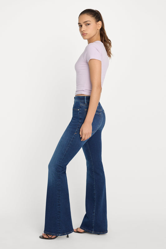 COMPRESSION GOOD LEGS FLARE JEANS | INDIGO1229