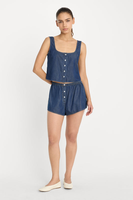 DENIM BOXER SHORTS | INDIGO1187