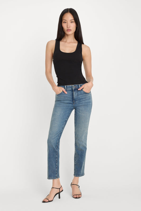 COMPRESSION GOOD LEGS STRAIGHT JEANS | INDIGO254