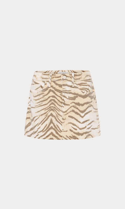 GOOD 90S TIGER MINI SKIRT | BROWN TIGER
